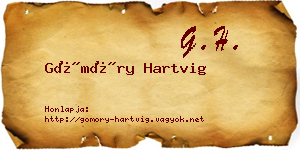 Gömöry Hartvig névjegykártya